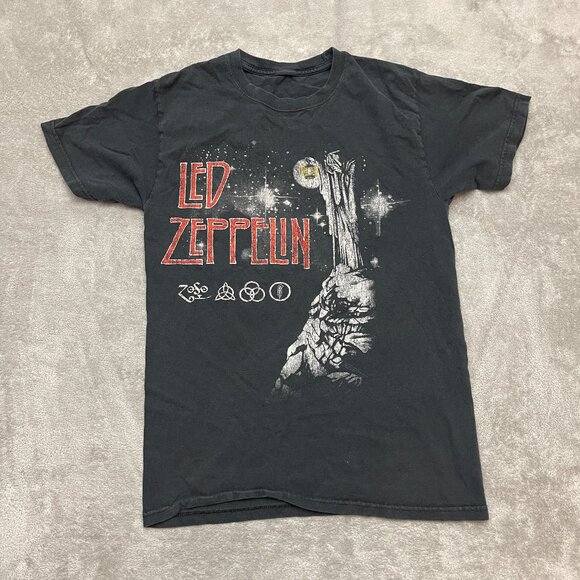 Vintage Led Zeppelin Black T-Shirt - ZoSo - The Hermit from IV Men's Size Small - Picture 1 of 6